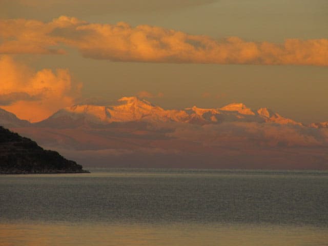 sunset titicaca