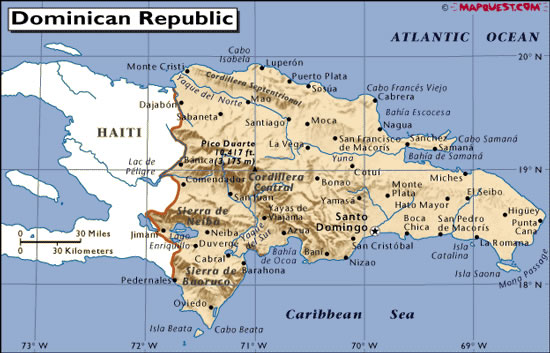 repubblica dominicana mappa