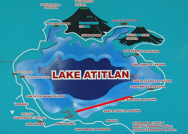 mappa lago atitlan