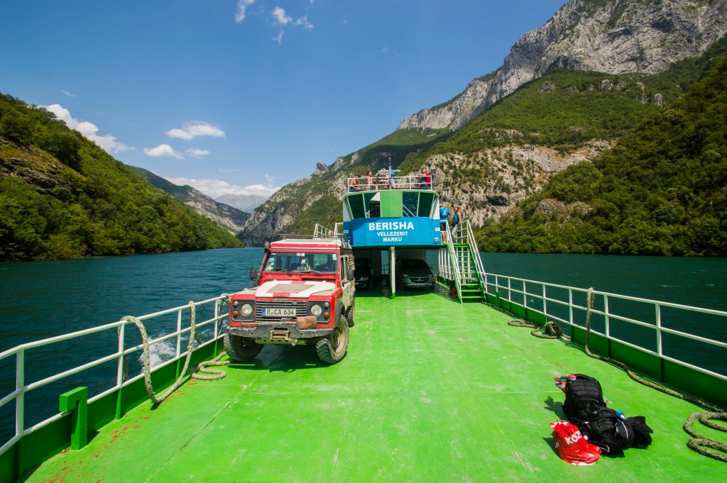 Komani lake ferry