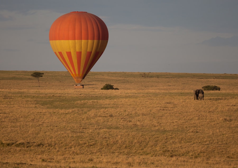 Hot air ballon safari Maasai Mara National Reserve Kenya