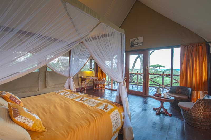 Lake Ndutu Luxury Lodge camera nel parco nazionale