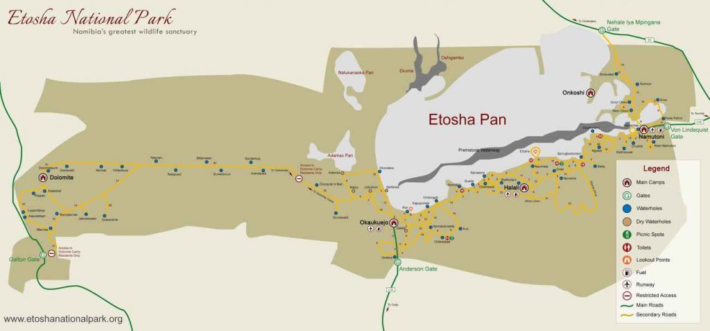 Mappa Etosha