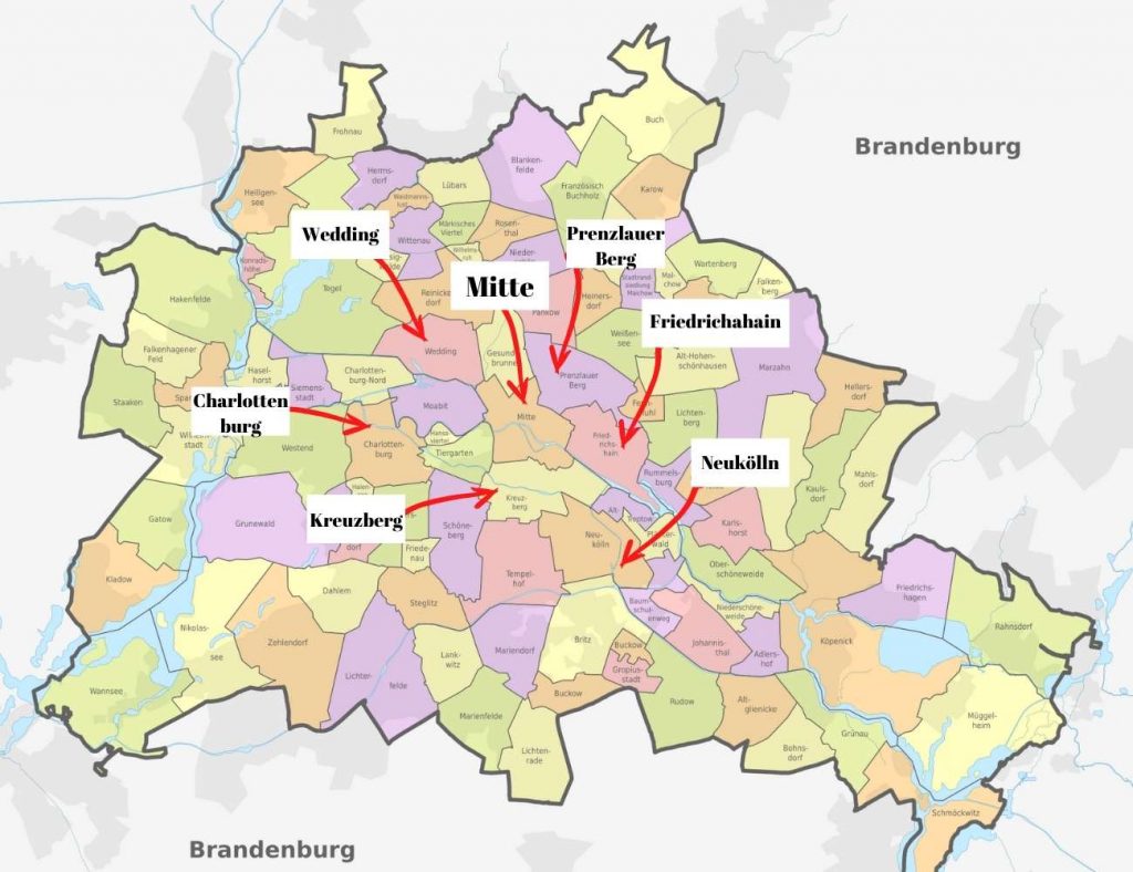 Mappa su dove dormire a Berlino