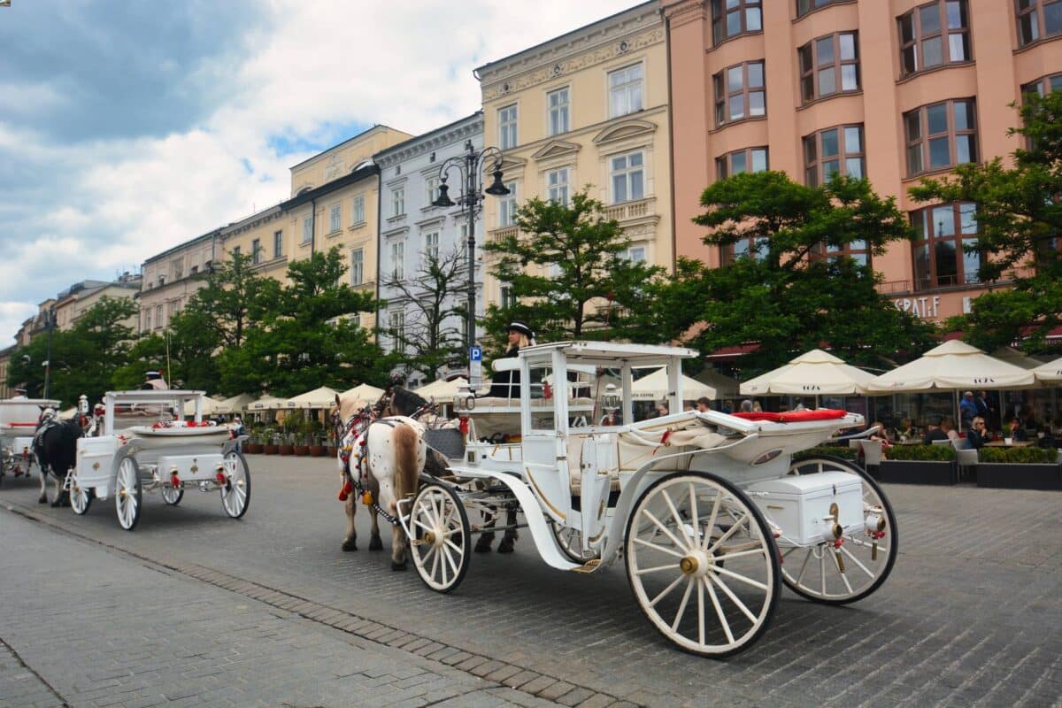 Carrozze centro di Cracovia