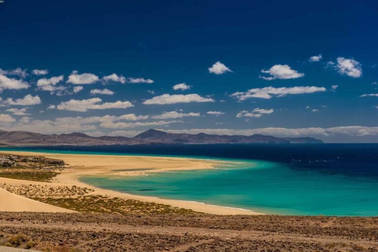 Vista della spiaggia di Fuerteventura