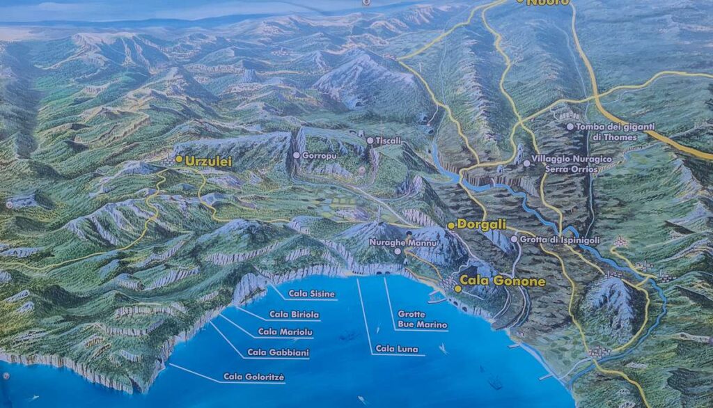 Mappa di Cala Gonone