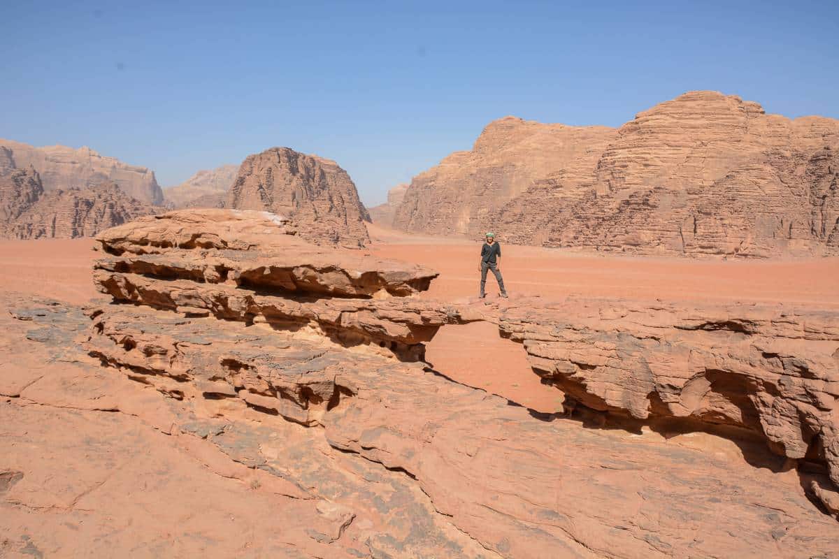 Io nel deserto del Wadi Rum