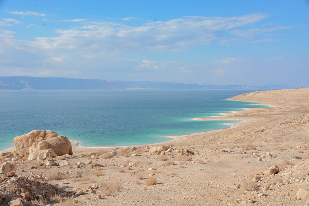 Vista del Mar Morto in Giordania