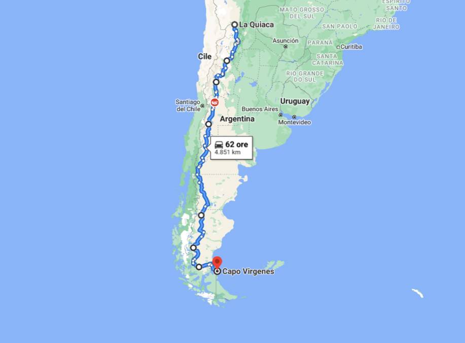 Ruta 40 in Argentina da Nord a Sud