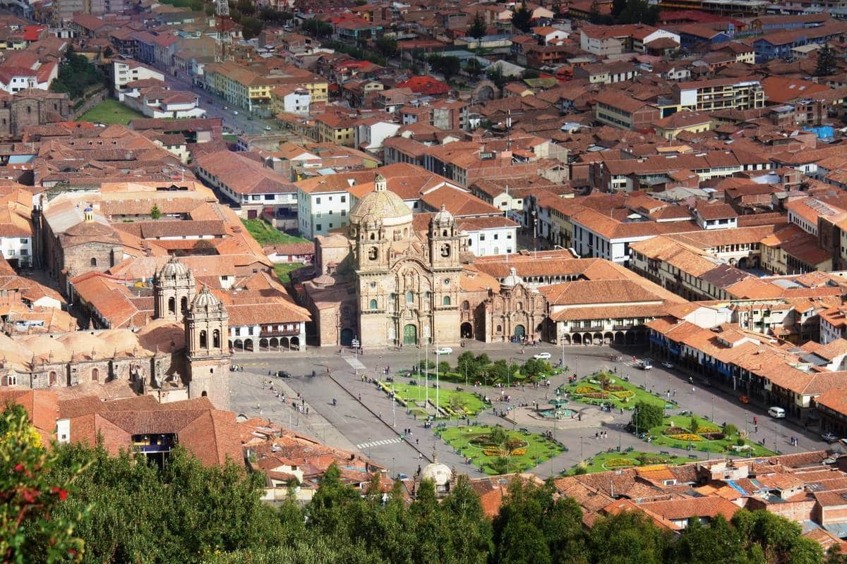 Vista di Cusco dall'alto