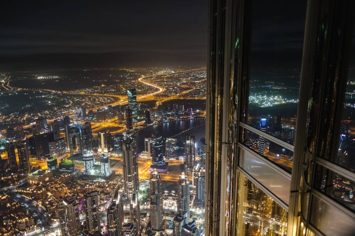 Vista nottura dal Burj Khalifa